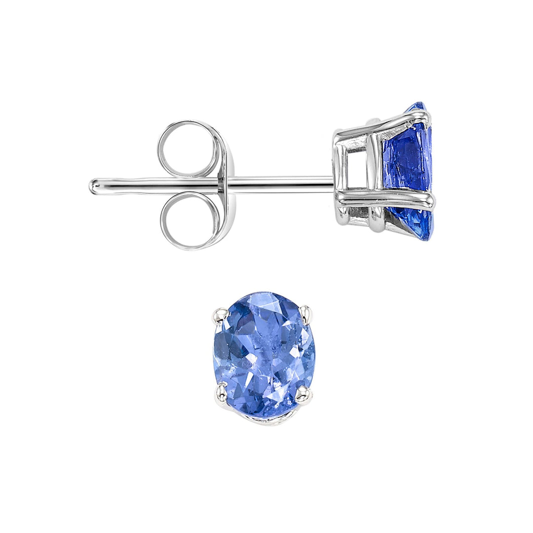14Kt White Gold Tanzanite 1Ctw Earring