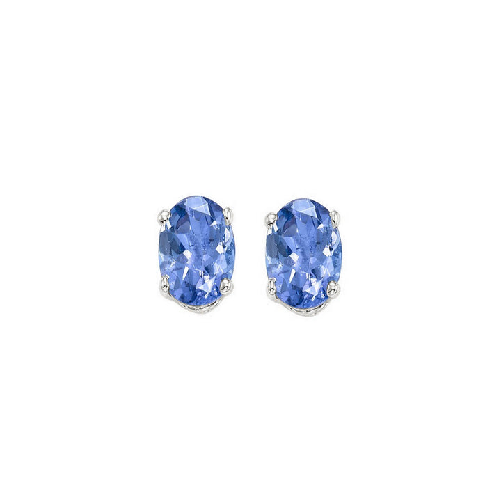 14Kt White Gold & Tanzanite 1Ctw Earring