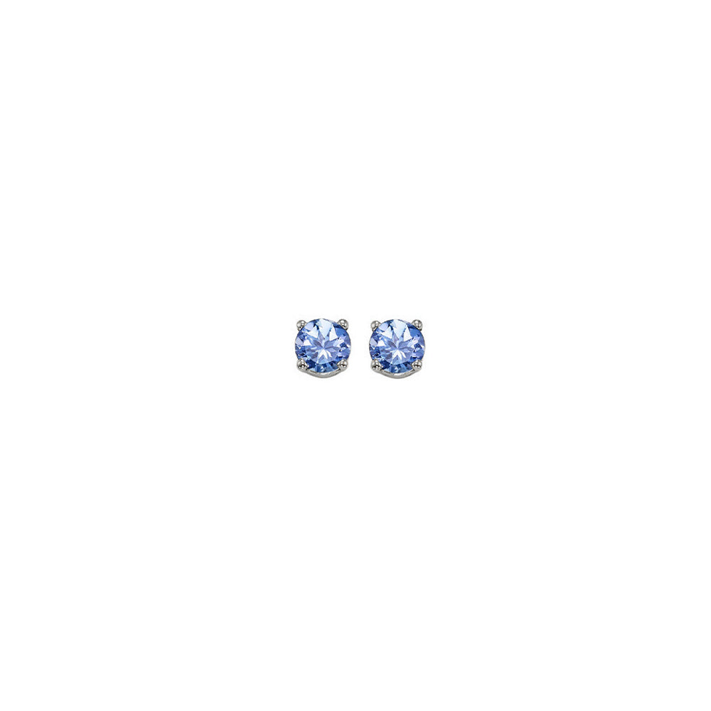 14Kt White Gold & Tanzanite 1/5Ctw Earring