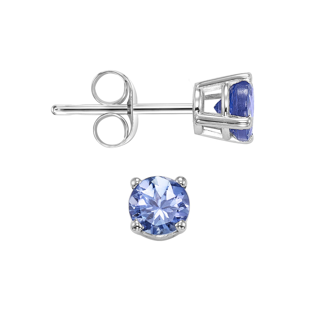 14Kt White Gold & Tanzanite 1/2Ctw Earring