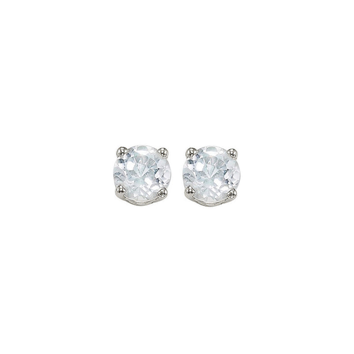 14Kt White Gold White Topaz 1/2Ctw Earring