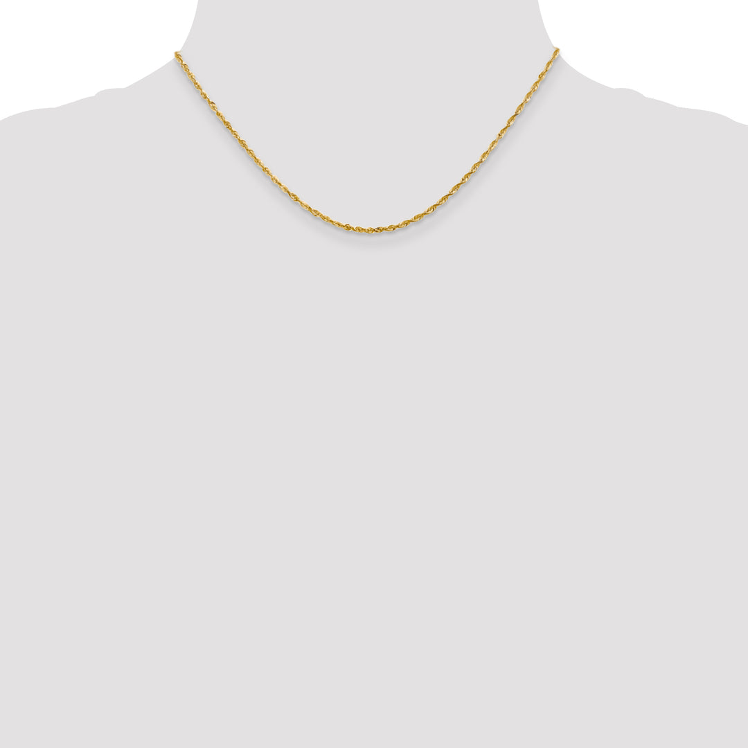 14k 2.0mm Ultra D/C Lightweight Rope Chain