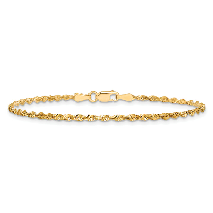 14k 2.0mm Ultra D/C Lightweight Rope Chain Anklet