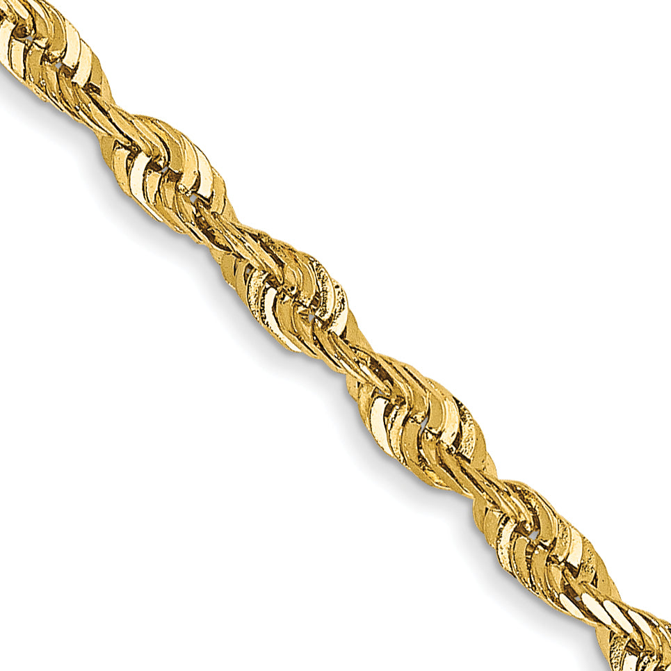 14k 2.25mm Ultra D/C Lightweight Rope Chain
