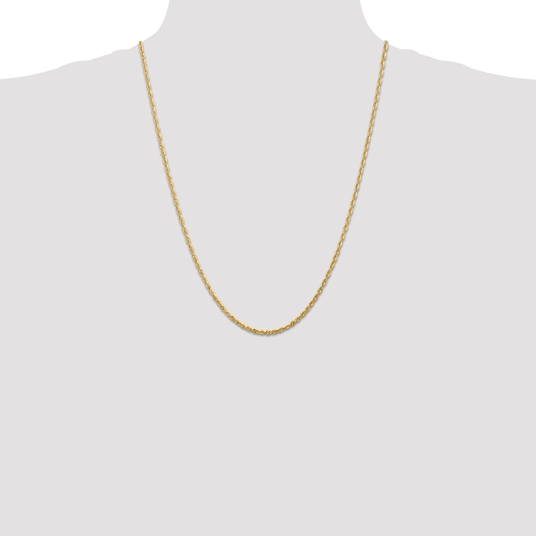 14k 2.25mm Ultra D/C Lightweight Rope Chain