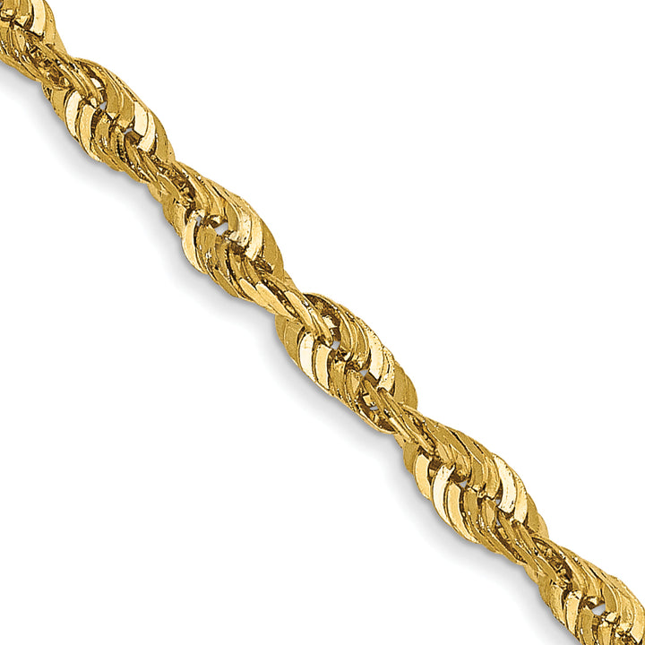 14k 2.5mm Ultra D/C Lightweight Rope Chain