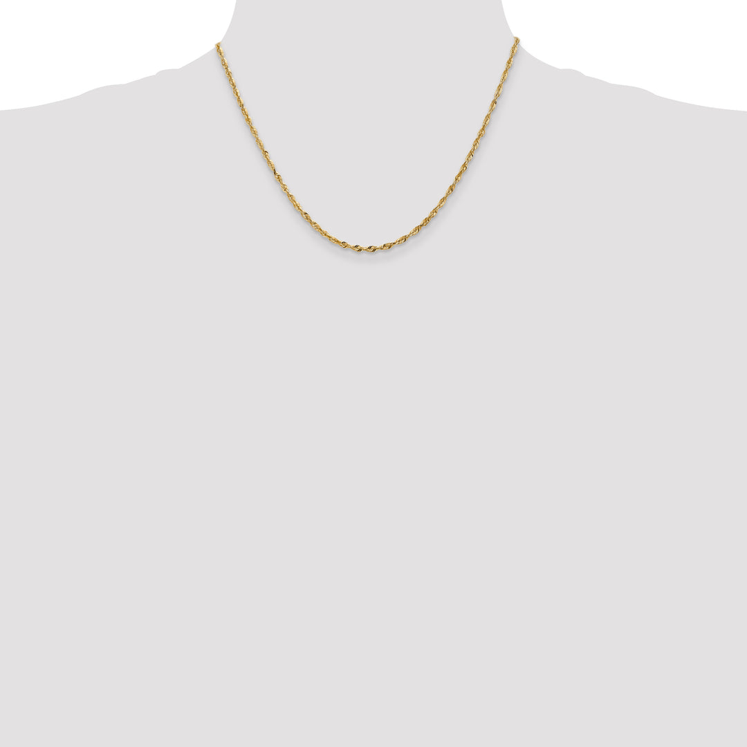 14k 2.5mm Ultra D/C Lightweight Rope Chain