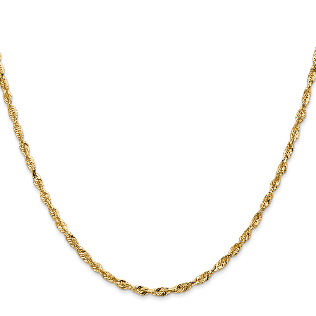 14k 2.5mm Ultra D/C Lightweight Rope Chain