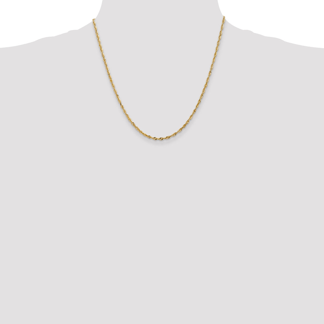 14k 2.5mm Ultra D/C Lightweight Rope Chain