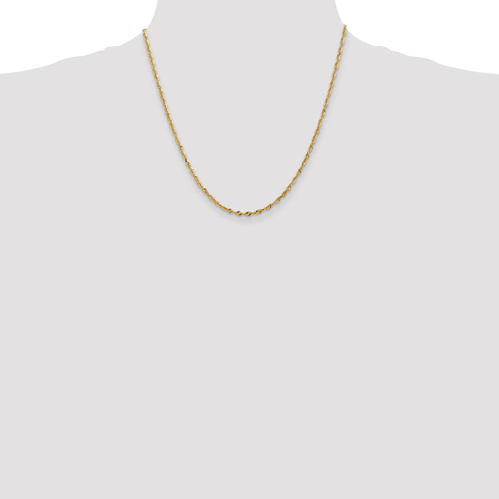 14k 2.5mm Ultra D/C Lightweight Rope Chain