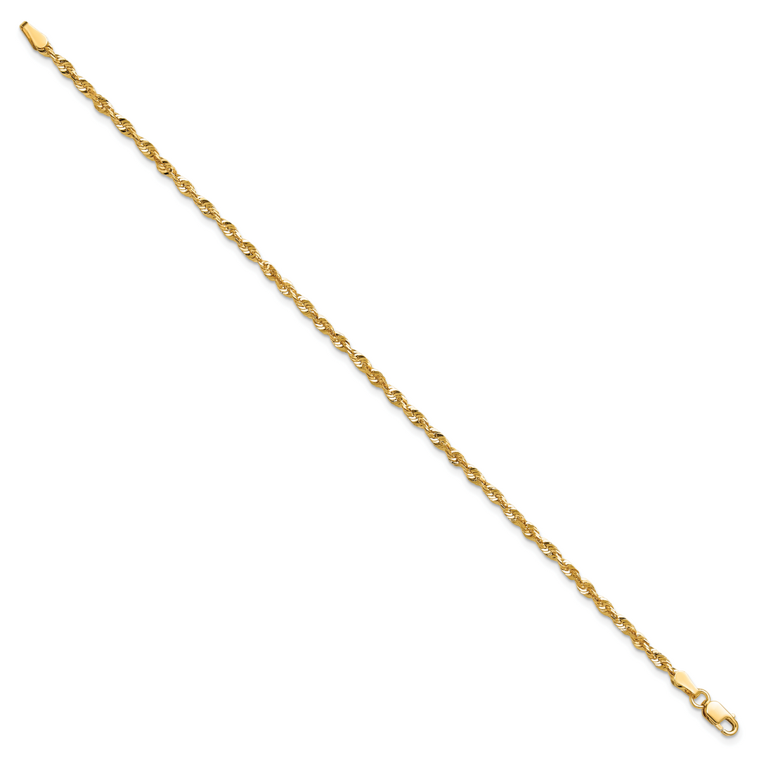 14k 2.5mm Ultra D/C Lightweight Rope Chain