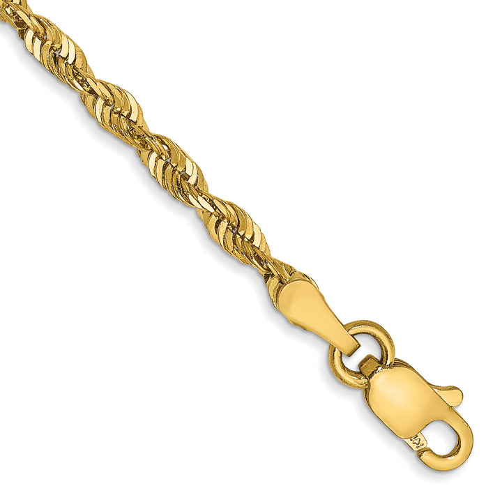 14k 2.5mm Ultra D/C Lightweight Rope Chain