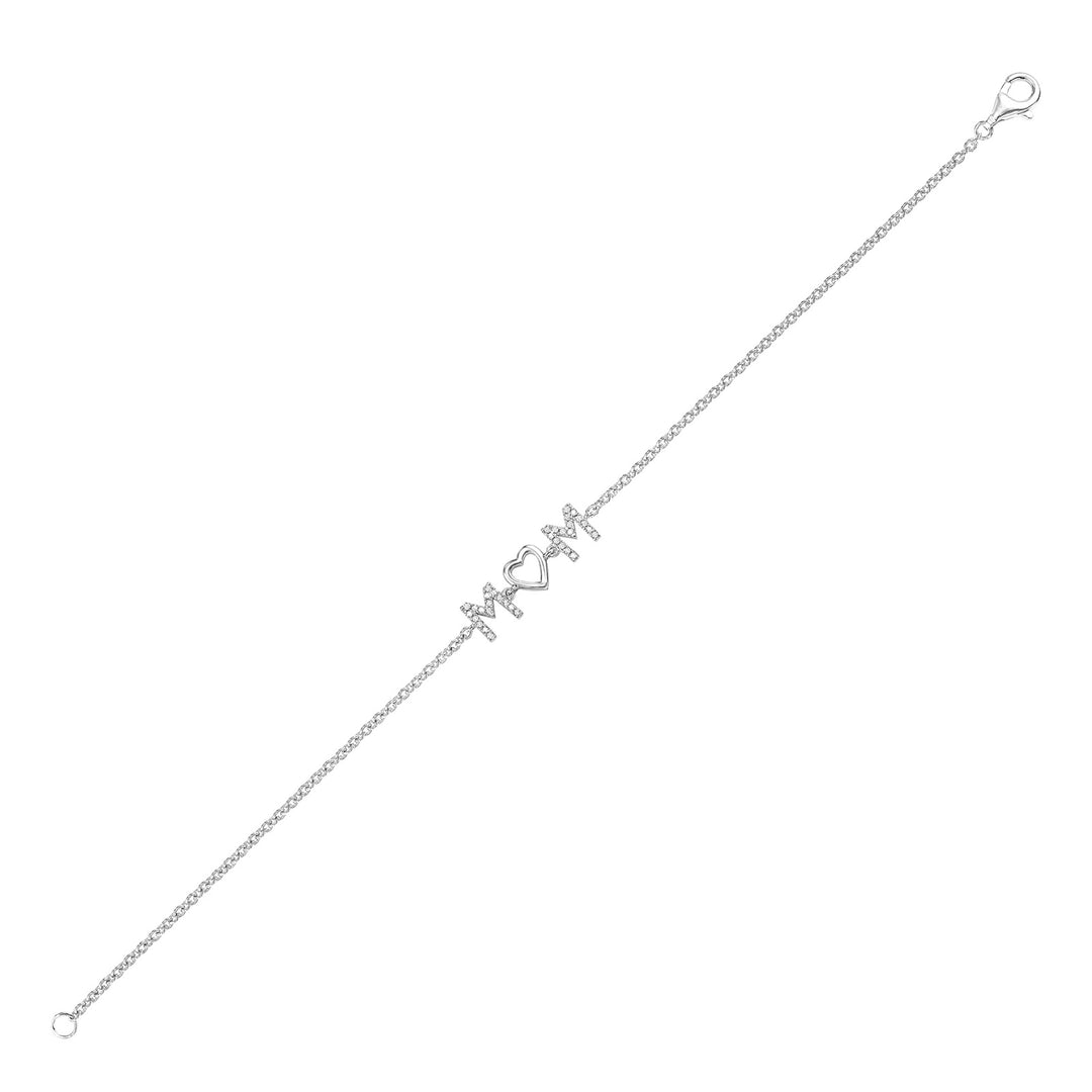 Silver Diamond 1/10Ctw Bracelet