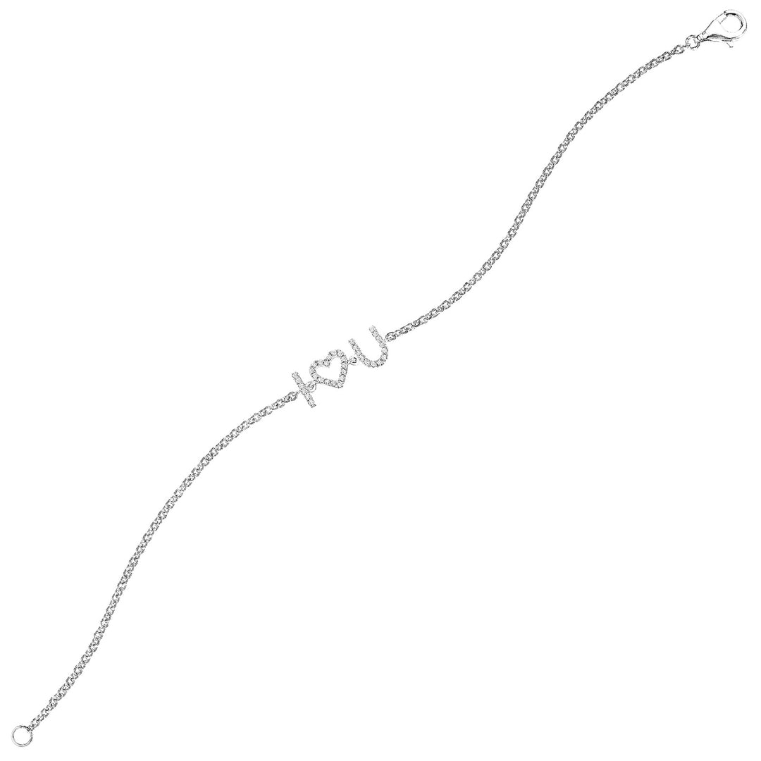Silver Diamond 1/10Ctw Bracelet