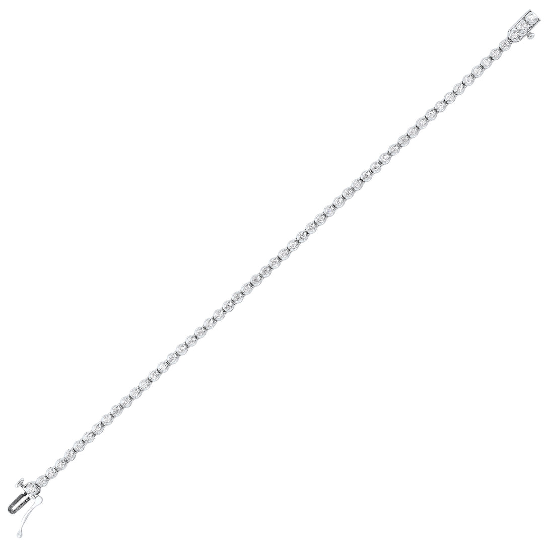 14Kt White Gold Diamond 1Ctw Bracelet