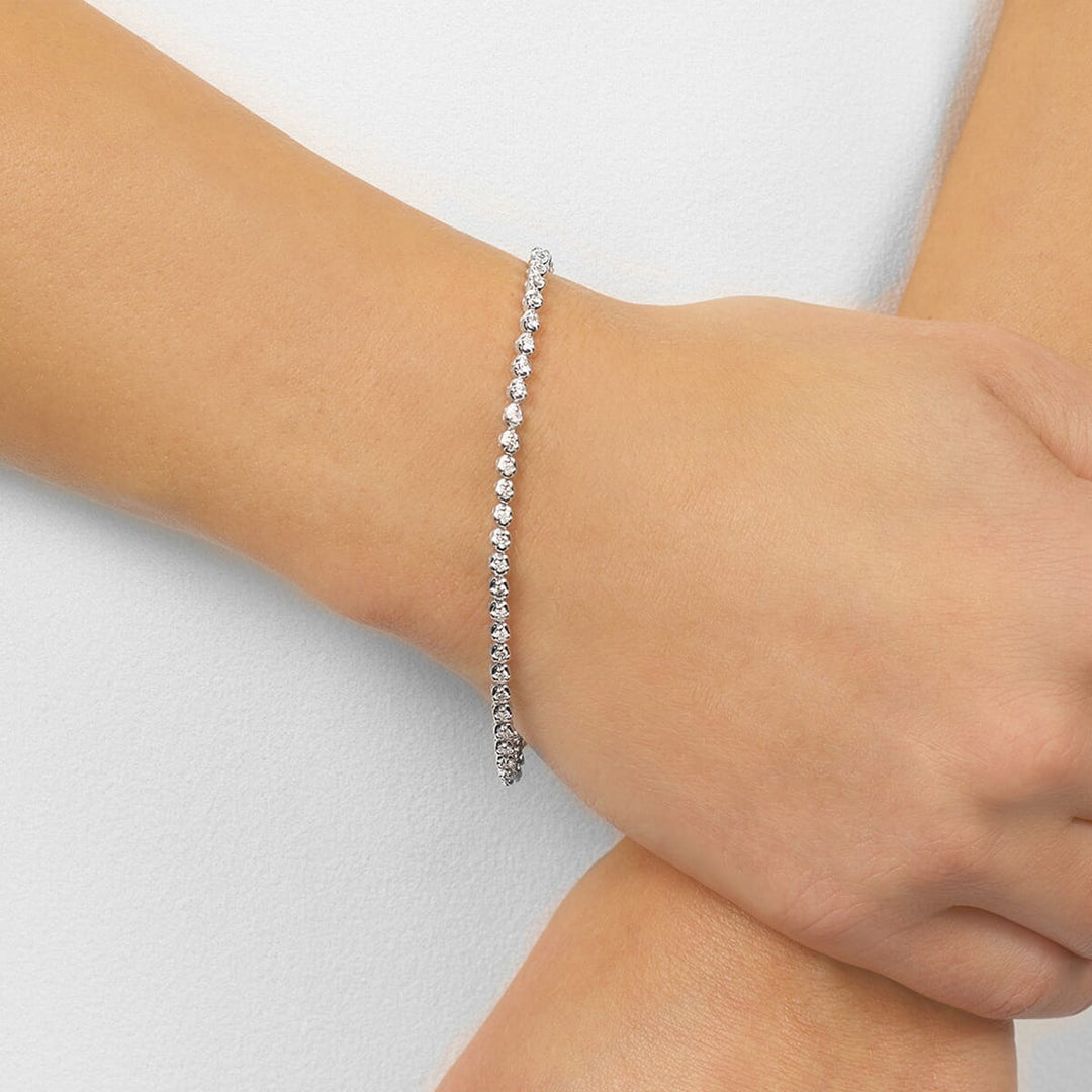 14Kt White Gold Diamond 1Ctw Bracelet