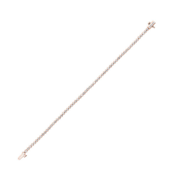 14Kt Rose Gold Diamond 2Ctw Bracelet