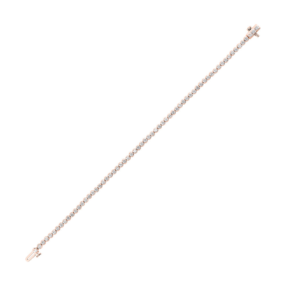 14Kt Rose Gold Diamond 2Ctw Bracelet