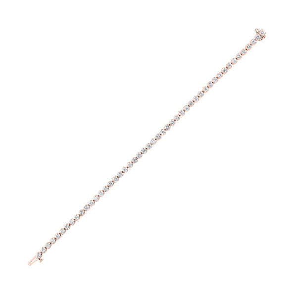 14Kt Rose Gold Diamond 3Ctw Bracelet