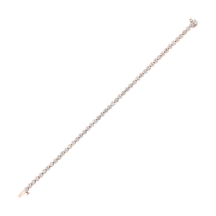 14Kt Rose Gold Diamond 3Ctw Bracelet