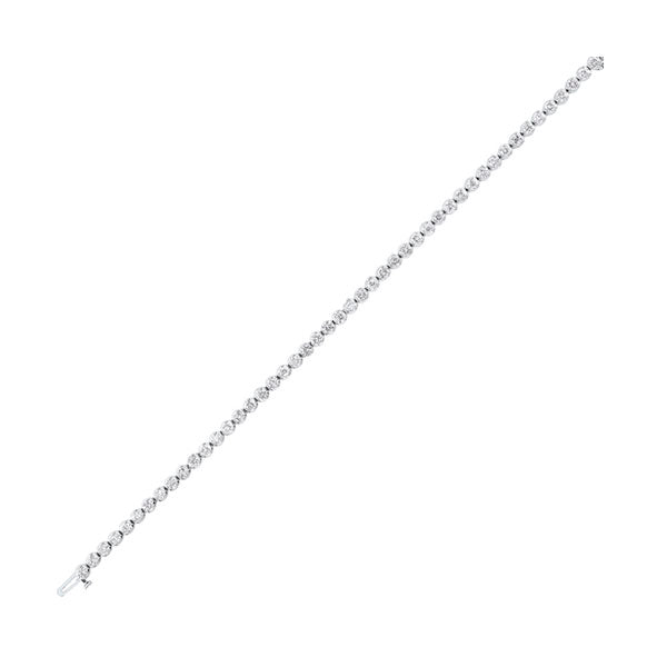 14Kt White Gold Diamond 3Ctw Bracelet