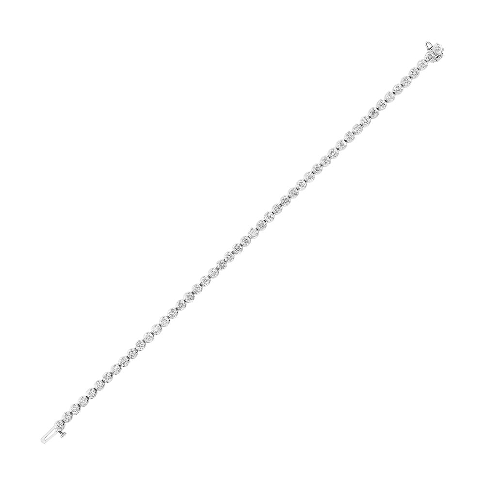 14Kt White Gold Diamond 3Ctw Bracelet
