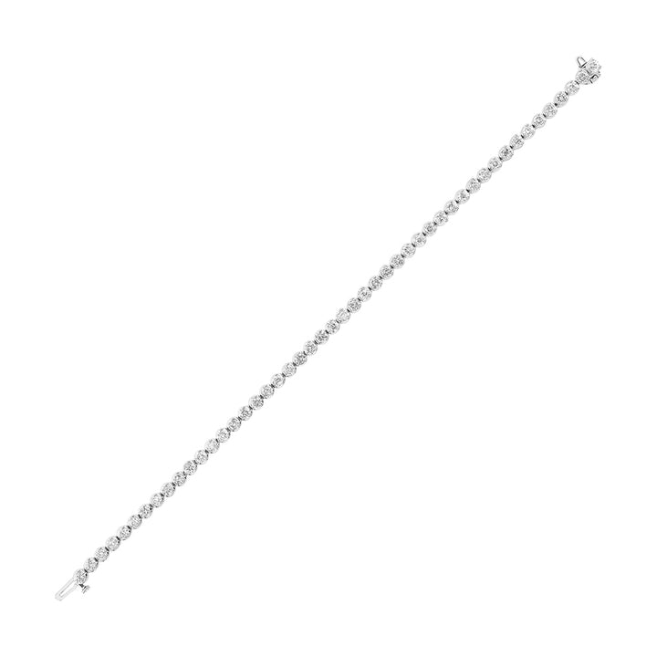 14Kt White Gold Diamond 3Ctw Bracelet