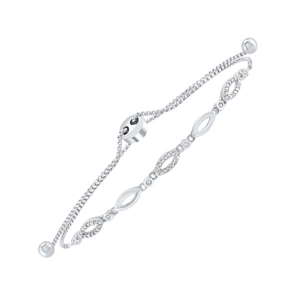 Silver Diamond 1/8Ctw Bracelet