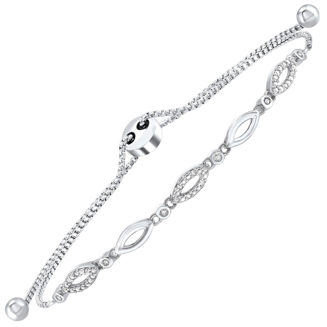 Silver Diamond 1/8Ctw Bracelet