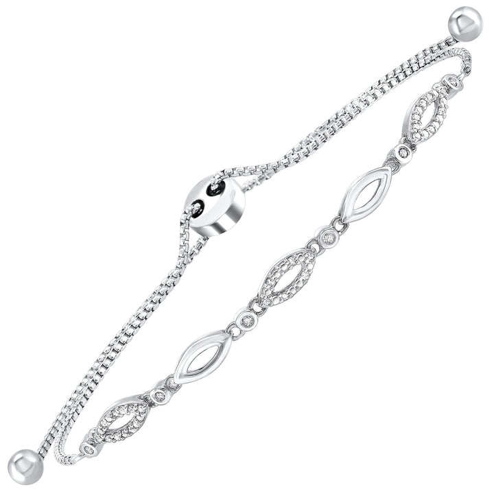 Silver Diamond 1/8Ctw Bracelet
