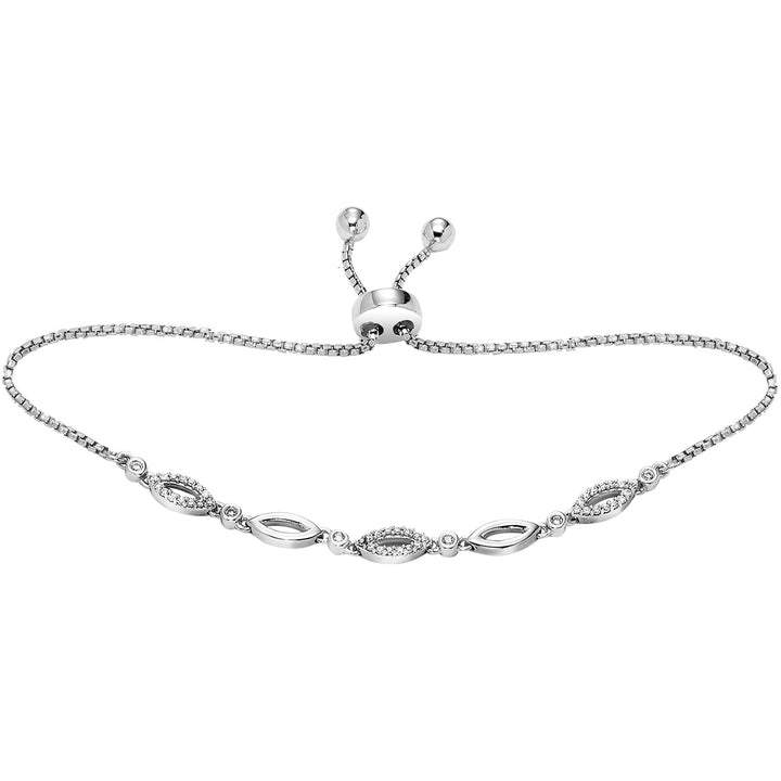 Silver Diamond 1/8Ctw Bracelet