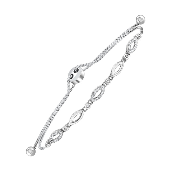 Silver Diamond 1/8Ctw Bracelet