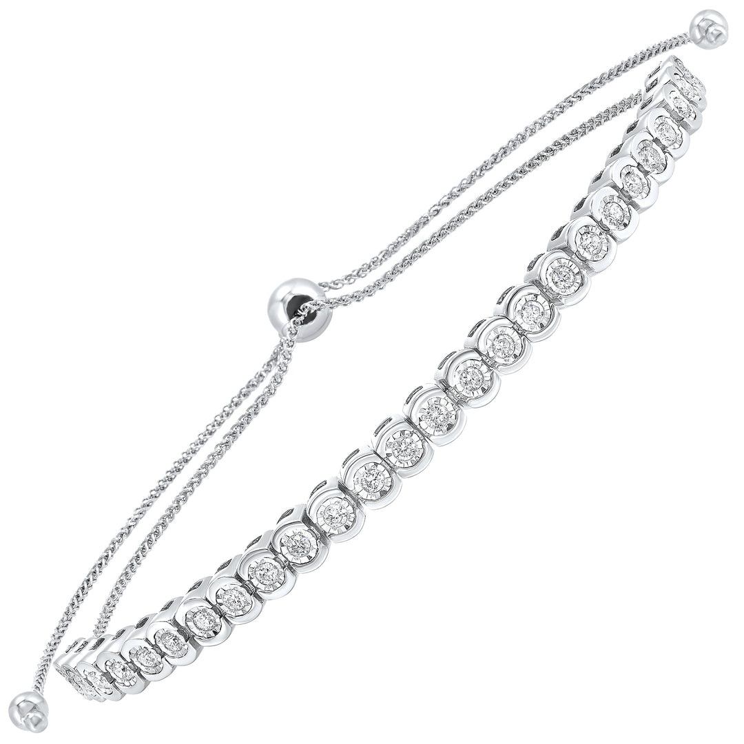 10Kt White Gold Diamond 1/2Ctw Bracelet