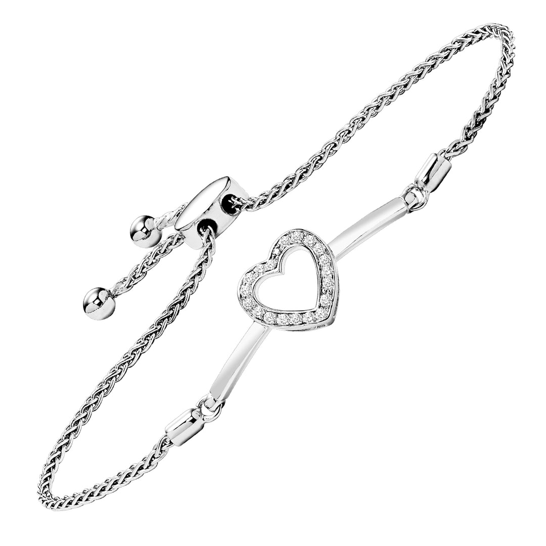 Silver Diamond 1/10Ctw Bracelet