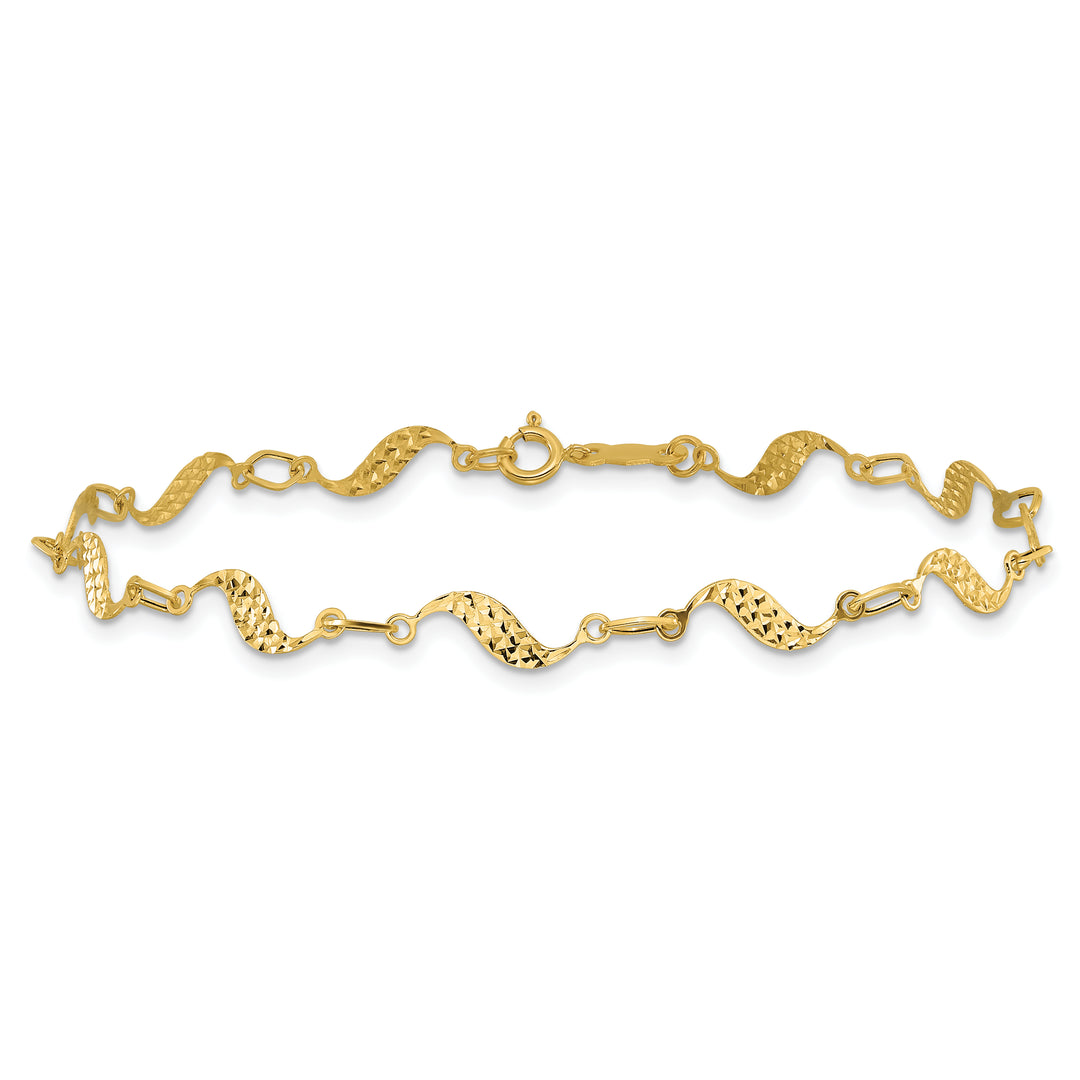 14k Diamond-cut Bracelet