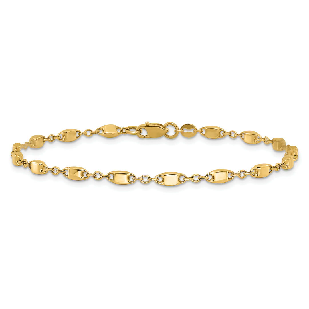 14K Polished Fancy Link Bracelet