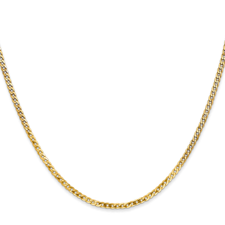 14k 2.2mm Flat Beveled Curb Chain