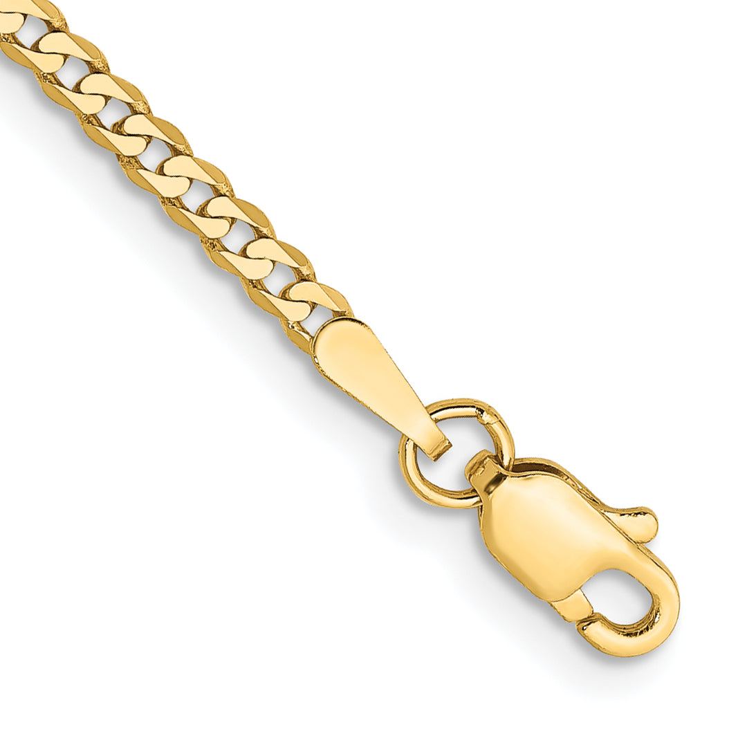 14k 2.2mm Flat Beveled Curb Chain