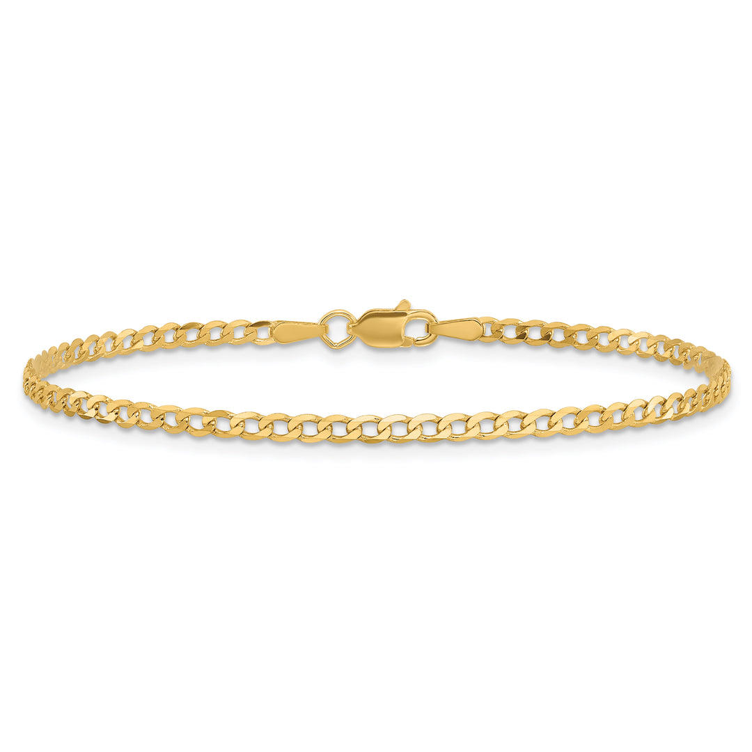 14k 2.2mm Flat Beveled Curb Chain