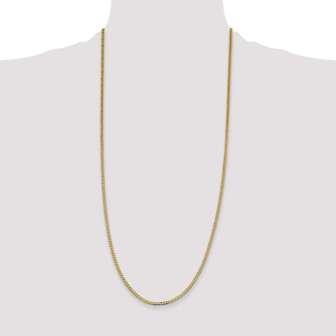 14k 2.3mm Flat Beveled Curb Chain