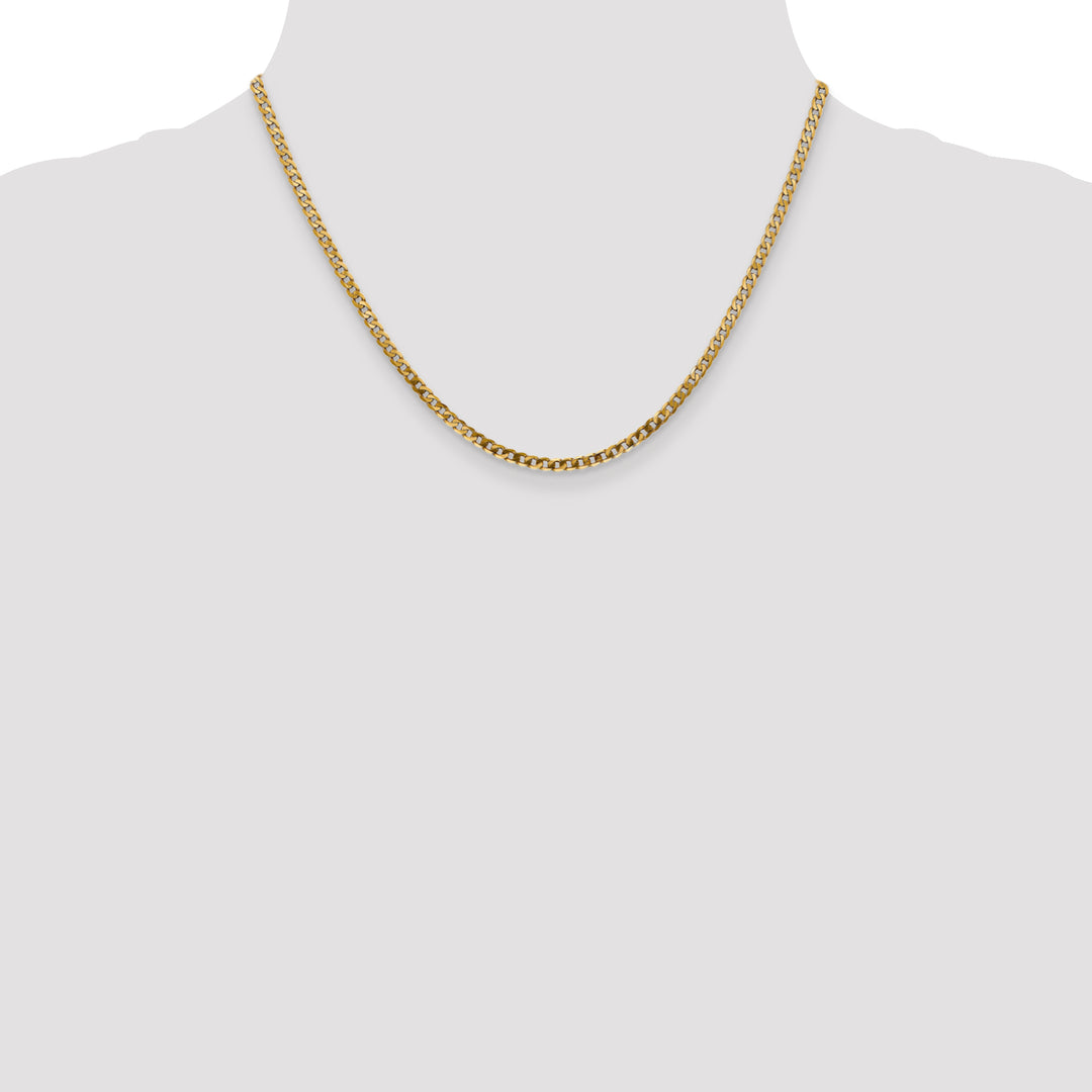 14k 2.9mm Flat Beveled Curb Chain