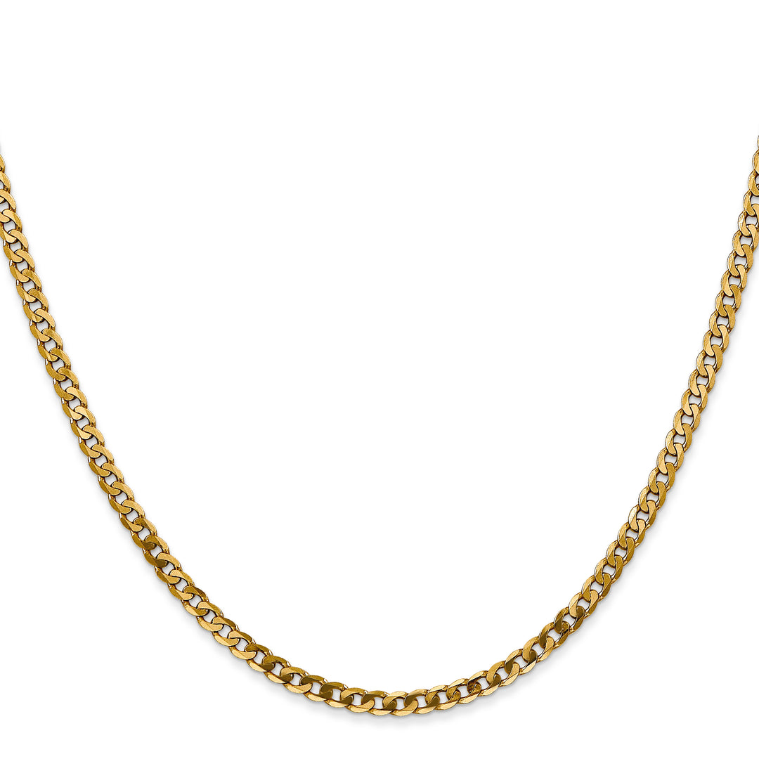 14k 2.9mm Flat Beveled Curb Chain