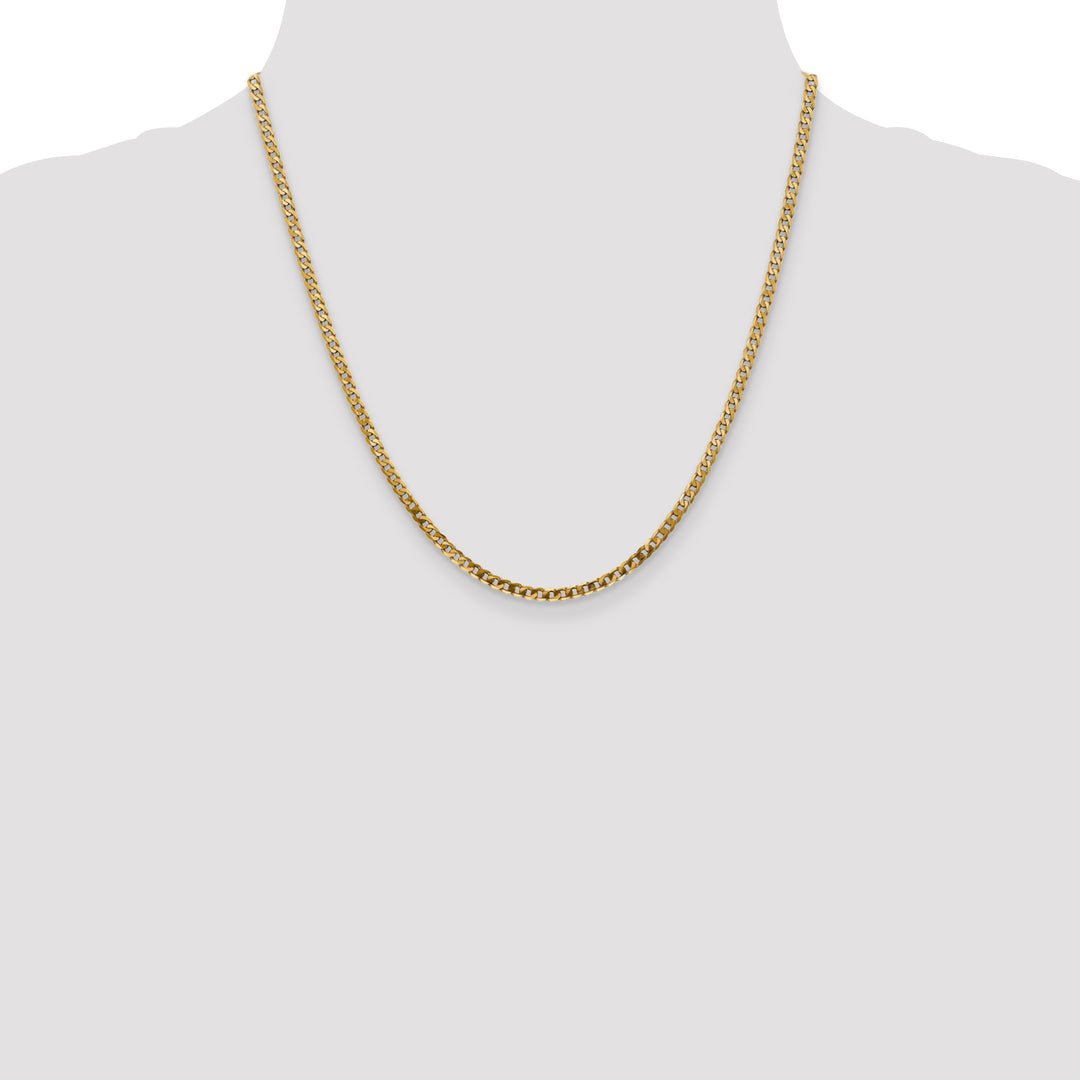 14k 2.9mm Flat Beveled Curb Chain