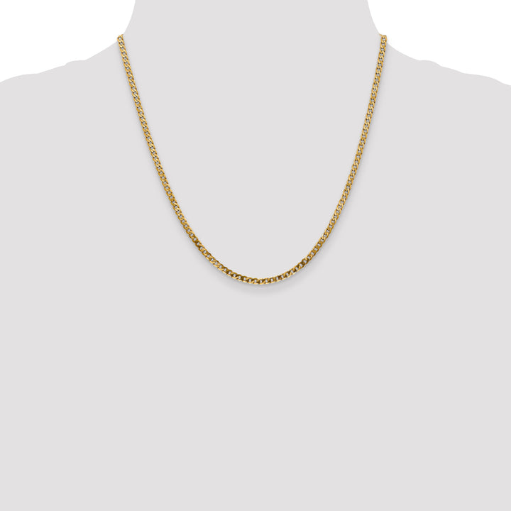 14k 2.9mm Flat Beveled Curb Chain