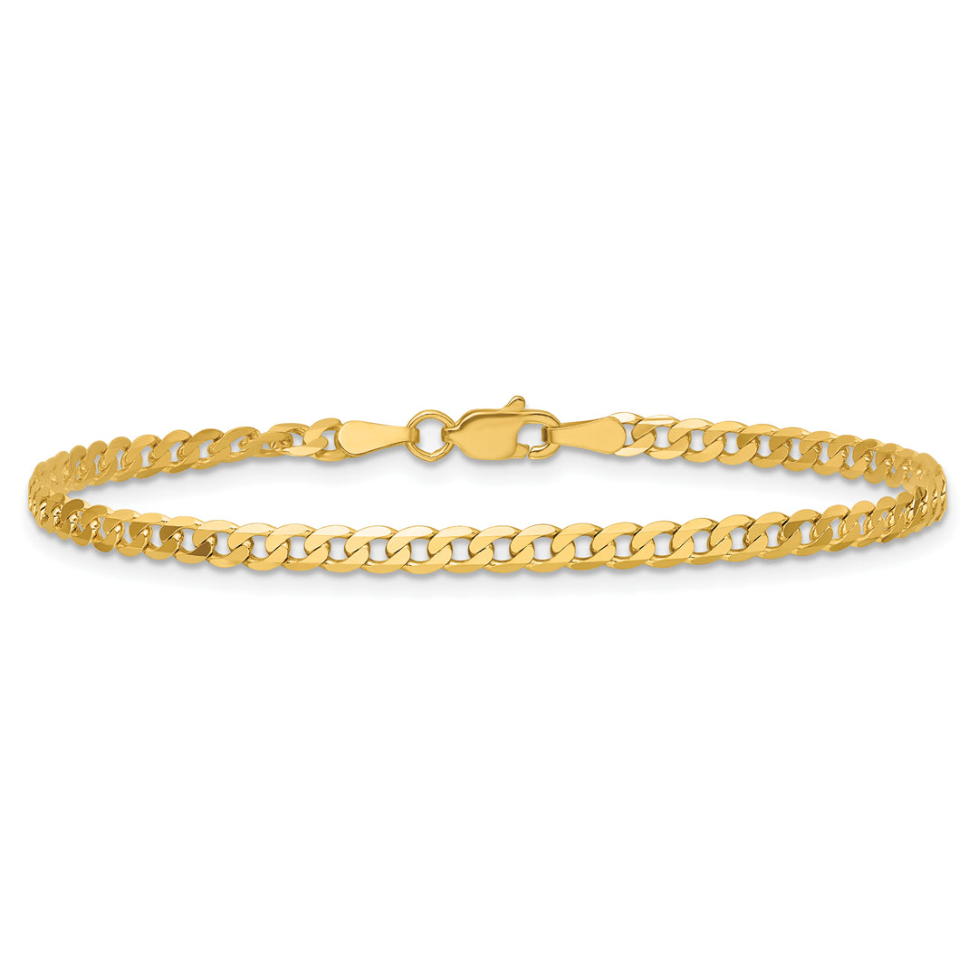 14k 2.9mm Flat Beveled Curb Chain