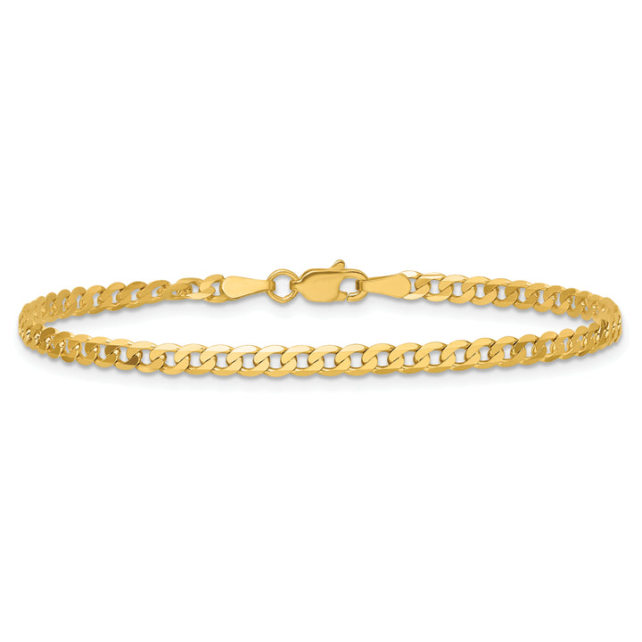 14k 2.9mm Flat Beveled Curb Chain