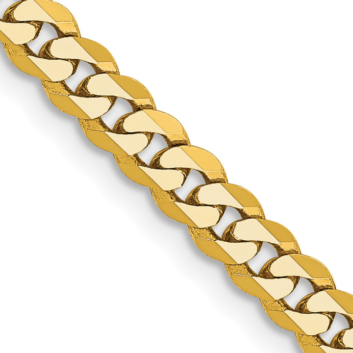 14k 3.9mm Flat Beveled Curb Chain