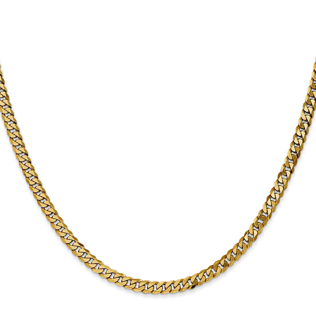14k 3.9mm Flat Beveled Curb Chain