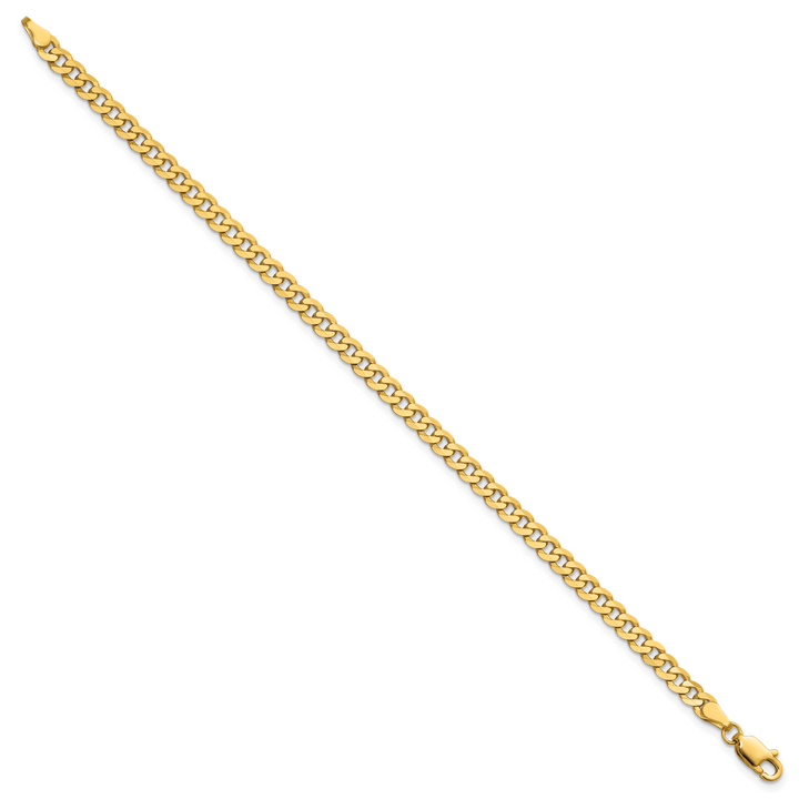 14k 3.9mm Flat Beveled Curb Chain