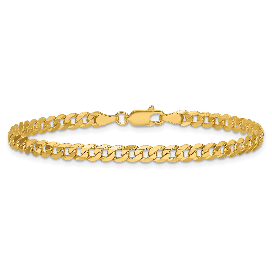 14k 3.9mm Flat Beveled Curb Chain